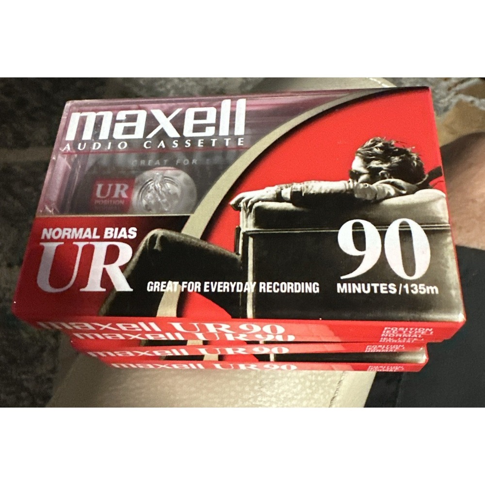 (Lot of 4) MAXELL Normal Bias UR Audio Cassette 90 Minutes NEW FACTORY SEALED